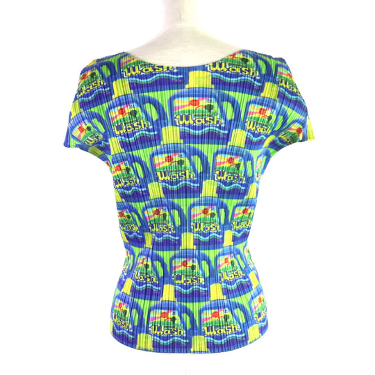 PLEATS PLEASE Cut PP83-JK515 Main: 100% polyester multicolor Wash Detergent Pattern Women 3 Used Authentic