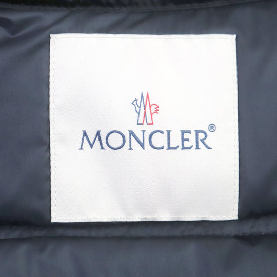 MONCLER Down jacket Outer: 100% nylon, Lining: 100% nylon, Filling: 90% down, Filling: 10% feather, Collar lining: 100% nylon Navy FER Women 00 Used Authentic