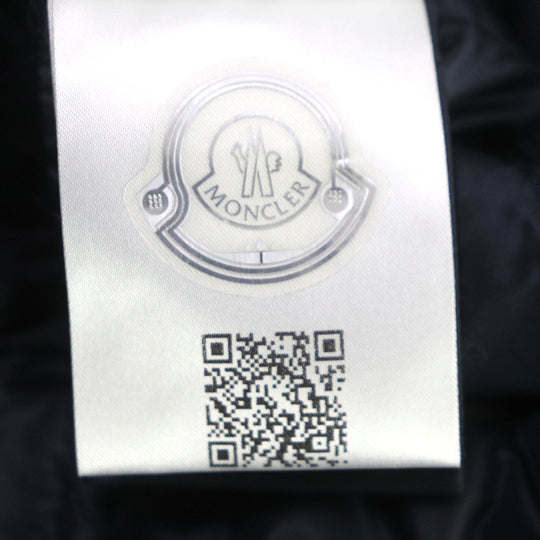 MONCLER Down jacket Outer: 100% nylon, Lining: 100% nylon, Filling: 90% down, Filling: 10% feather, Collar lining: 100% nylon Navy FER Women 00 Used Authentic