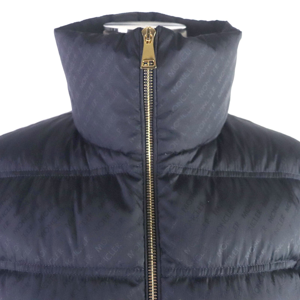 MONCLER Down jacket Outer: 100% nylon, Lining: 100% nylon, Filling: 90% down, Filling: 10% feather, Collar lining: 100% nylon Navy FER Women 00 Used Authentic