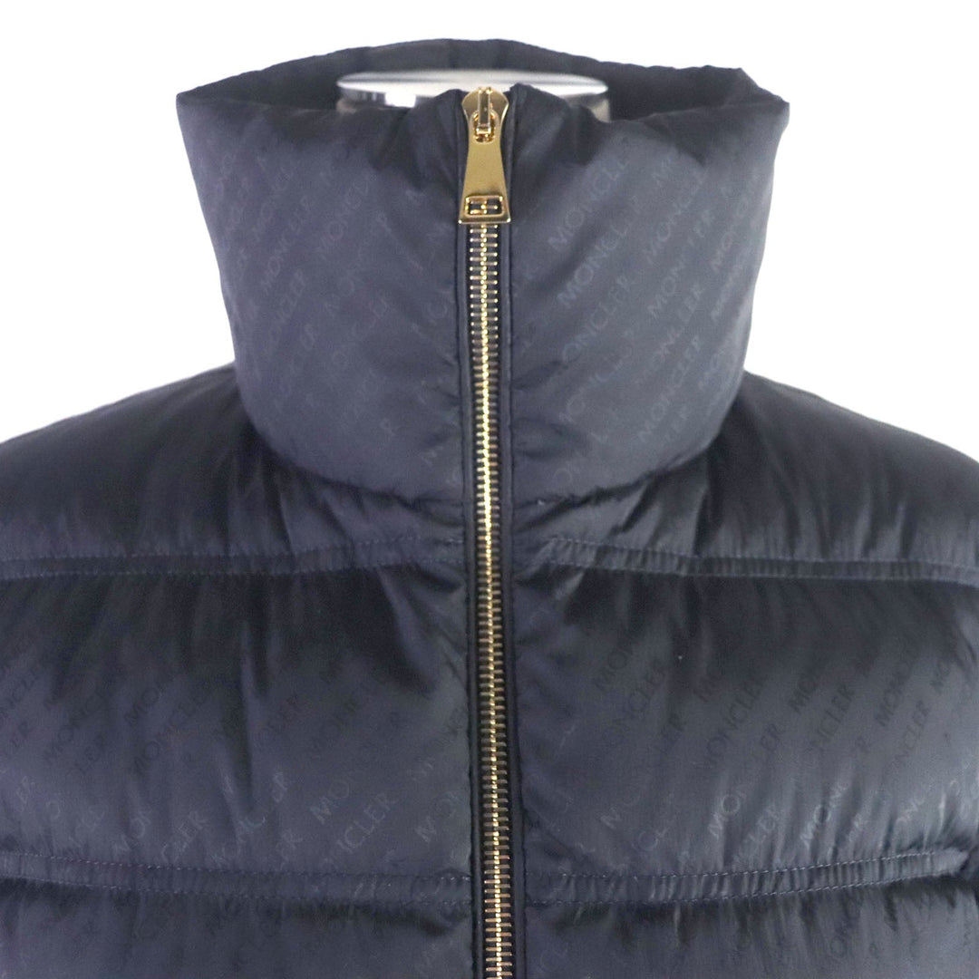 MONCLER Down jacket Outer: 100% nylon, Lining: 100% nylon, Filling: 90% down, Filling: 10% feather, Collar lining: 100% nylon Navy FER Women 00 Used Authentic