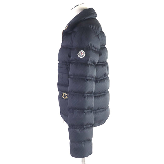 MONCLER Down jacket Outer: 100% nylon, Lining: 100% nylon, Filling: 90% down, Filling: 10% feather, Collar lining: 100% nylon Navy FER Women 00 Used Authentic