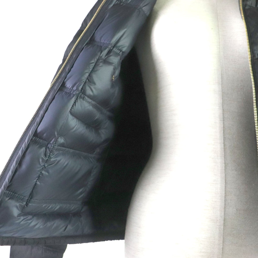 MONCLER Down jacket Outer: 100% nylon, Lining: 100% nylon, Filling: 90% down, Filling: 10% feather, Collar lining: 100% nylon Navy FER Women 00 Used Authentic