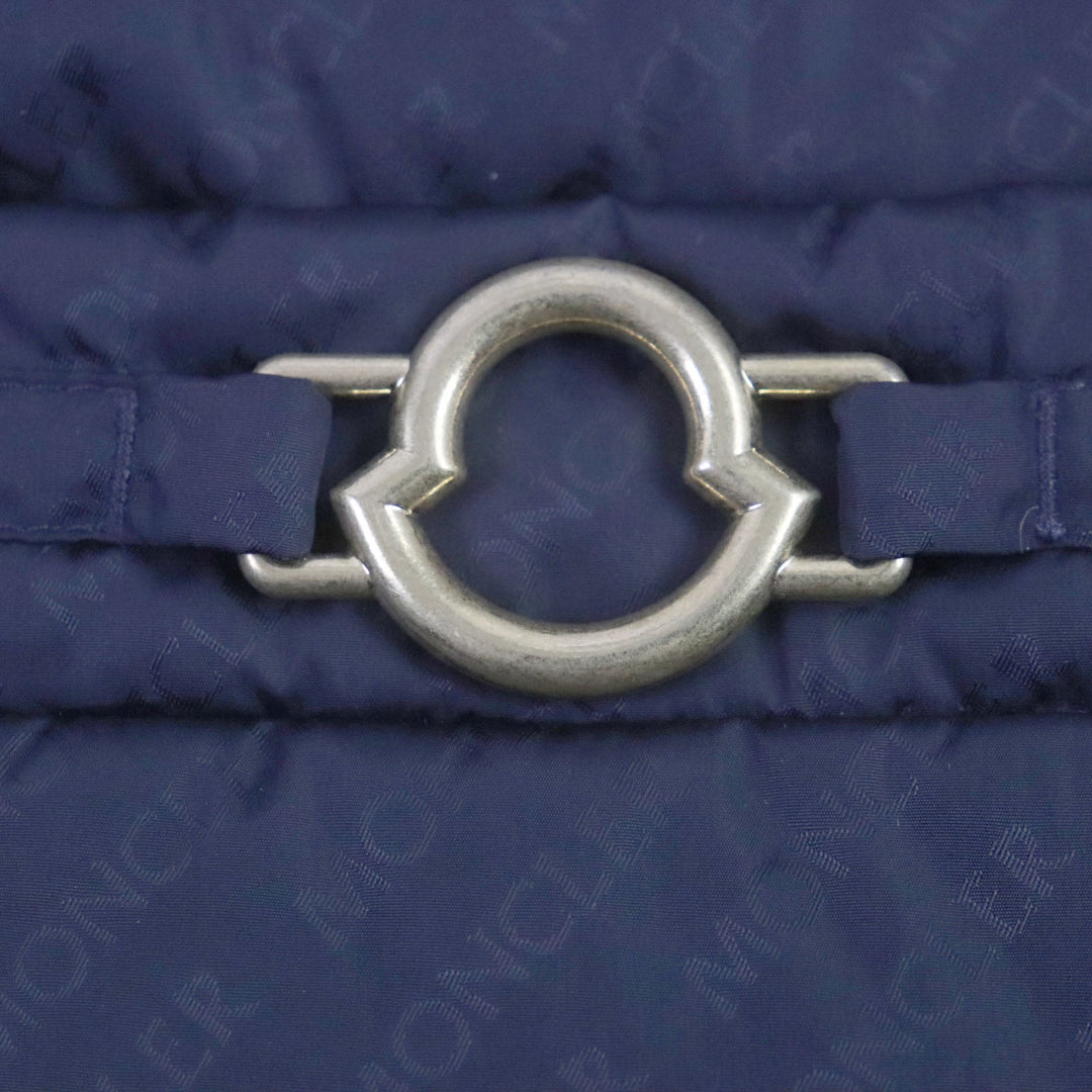 MONCLER Down jacket Outer: 100% nylon, Lining: 100% nylon, Filling: 90% down, Filling: 10% feather, Collar lining: 100% nylon Navy FER Women 00 Used Authentic