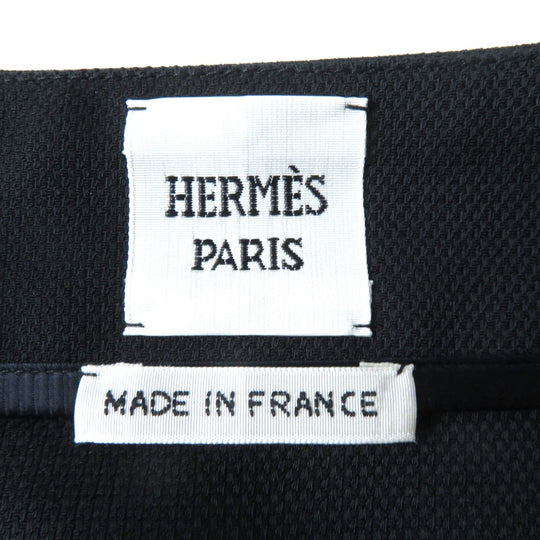 HERMES skirt 17-7300 Outer: 57% rayon, Outer: 43% silk, Lining: 65% rayon, Lining: 35% silk, Part: 75% rayon Dark navy Women 38 Used Authentic