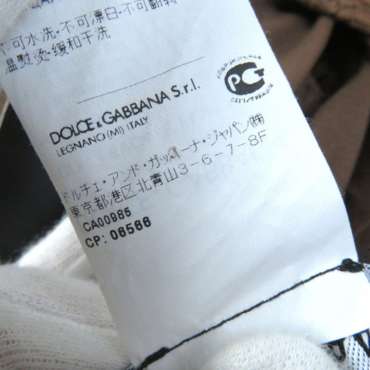 DOLCE&GABBANA one piece F6VC4T Outer: 75% cotton, Outer: 15% rayon, Outer: 10% nylon, Lining: 86% silk, Lining: 8% cotton, : 4% polyurethane : 2% nylon Brown Women 40 Used Authentic