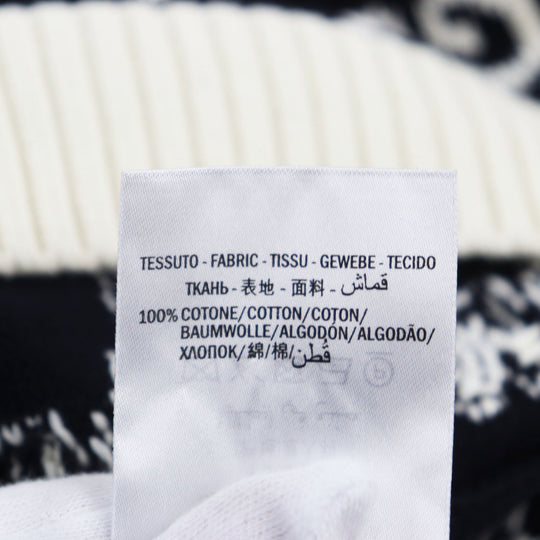 GUCCI sweater 496458 Main: 100% cotton Navy off-white mens M Used Authentic