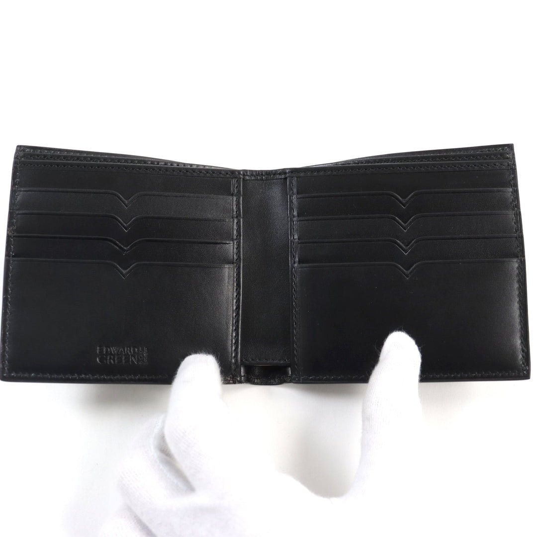 EDWARD GREEN Bifold Wallet Main: Leather black mens Used Authentic
