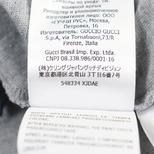 GUCCI Short sleeve T-shirt 548334 XJDAE Main: 100% cotton gray mens XXL Used Authentic