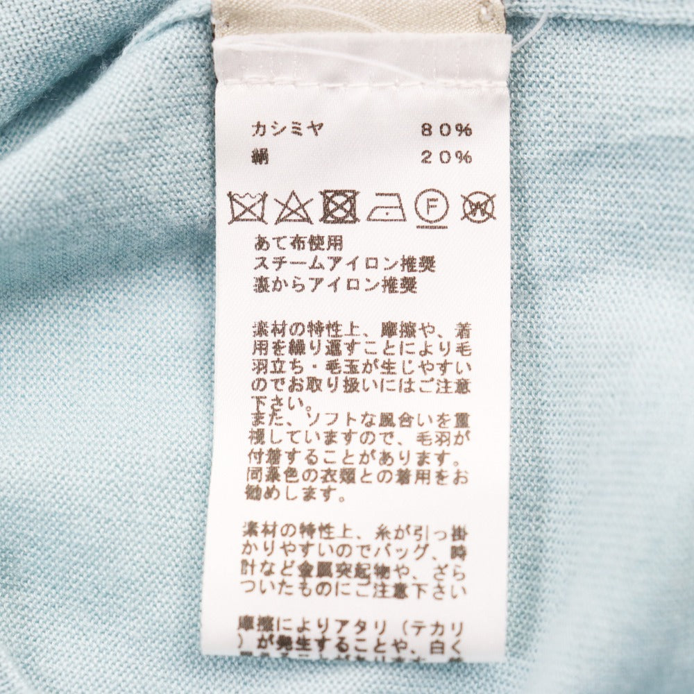 HERMES knit Main: 80% cashmere, Main: 20% silk Blue type mens S Used Authentic