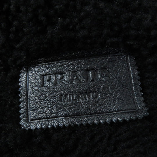 PRADA Mouton coat Main: Mouton black Women 38 Used Authentic