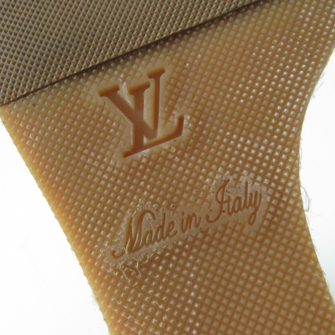LOUIS VUITTON Sandals canvas multicolor Espadrille sandals Wedge sole Starboard Lines Women 37 1/2 Used Authentic