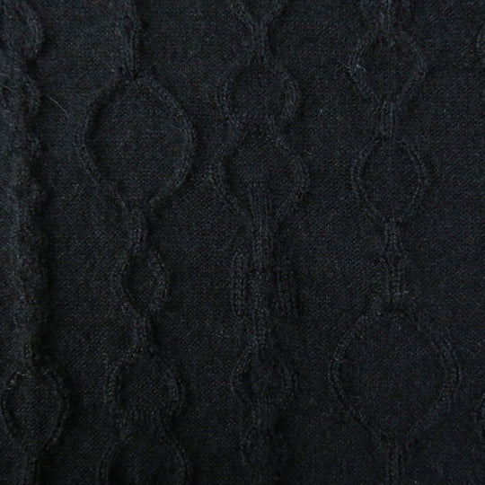 HERMES knit 3H2619DA Outer fabric: 46% cashmere, Outer fabric: 46% silk, Outer fabric: 7% nylon, Outer fabric: 2% polyurethane, Collar and cuffs: 50% silk, 42% cashmere, 6% nylon, 2% polyurethane black De Re Boucle Women 34 Used Authentic