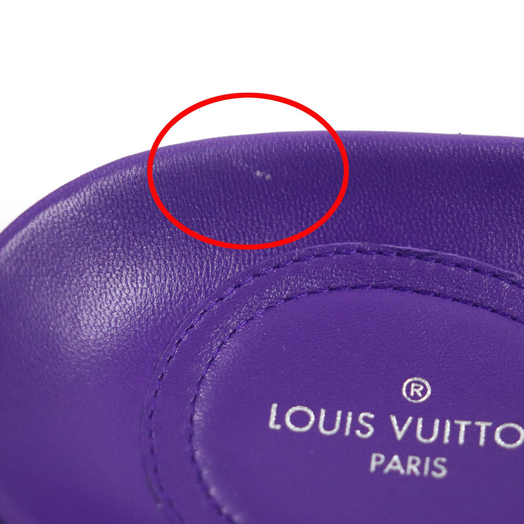 LOUIS VUITTON Sandals Main: Leather purple LV Sunset Line Mules Women 38 Used Authentic