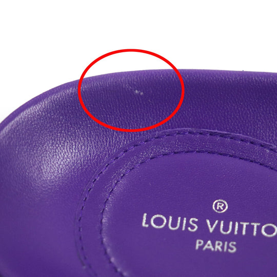 LOUIS VUITTON Sandals Main: Leather purple LV Sunset Line Mules Women 38 Used Authentic