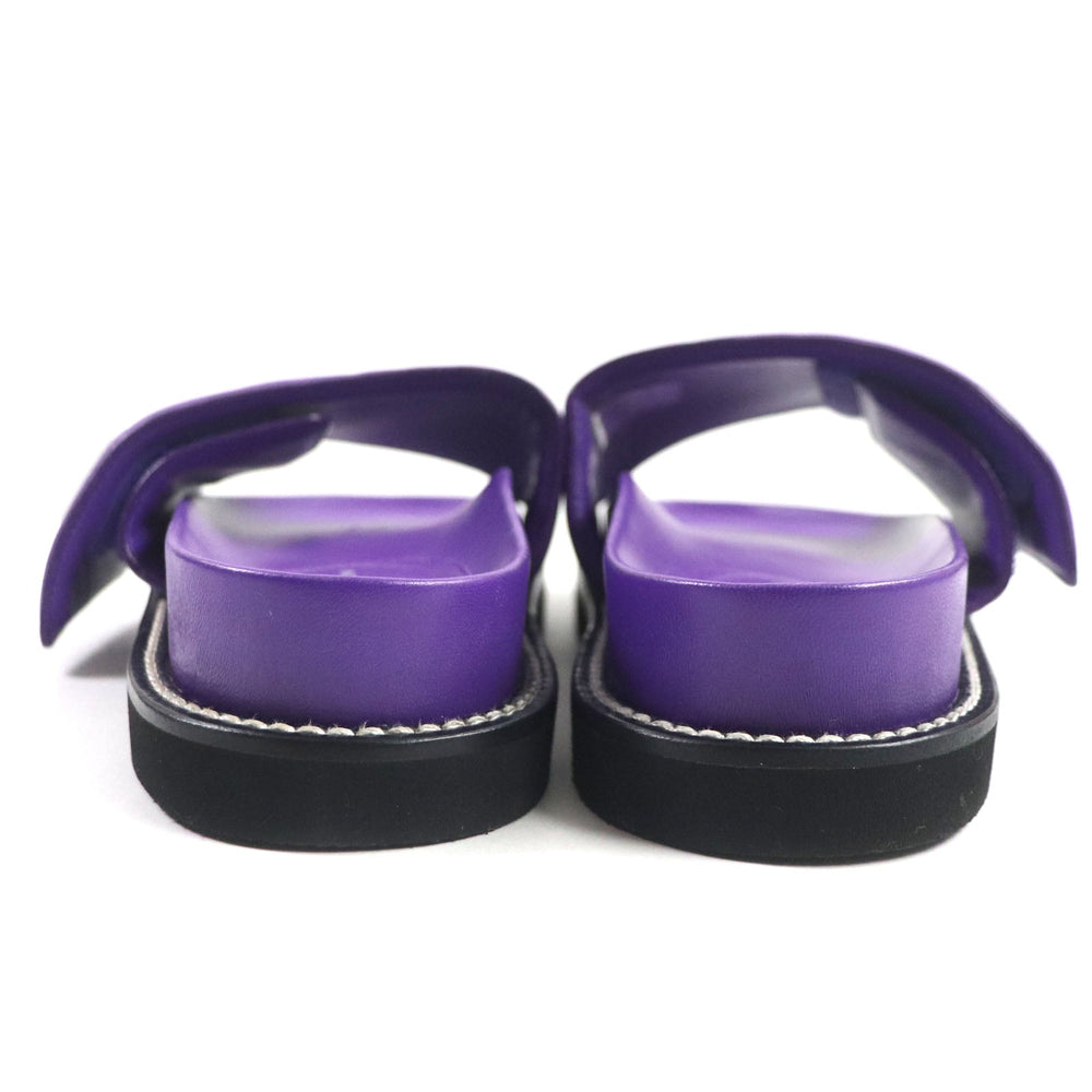 LOUIS VUITTON Sandals Main: Leather purple LV Sunset Line Mules Women 38 Used Authentic