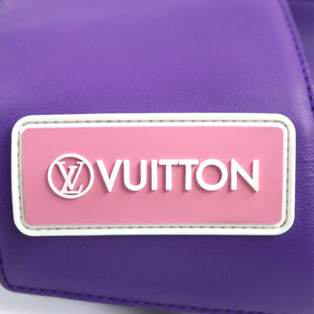 LOUIS VUITTON Sandals Main: Leather purple LV Sunset Line Mules Women 38 Used Authentic