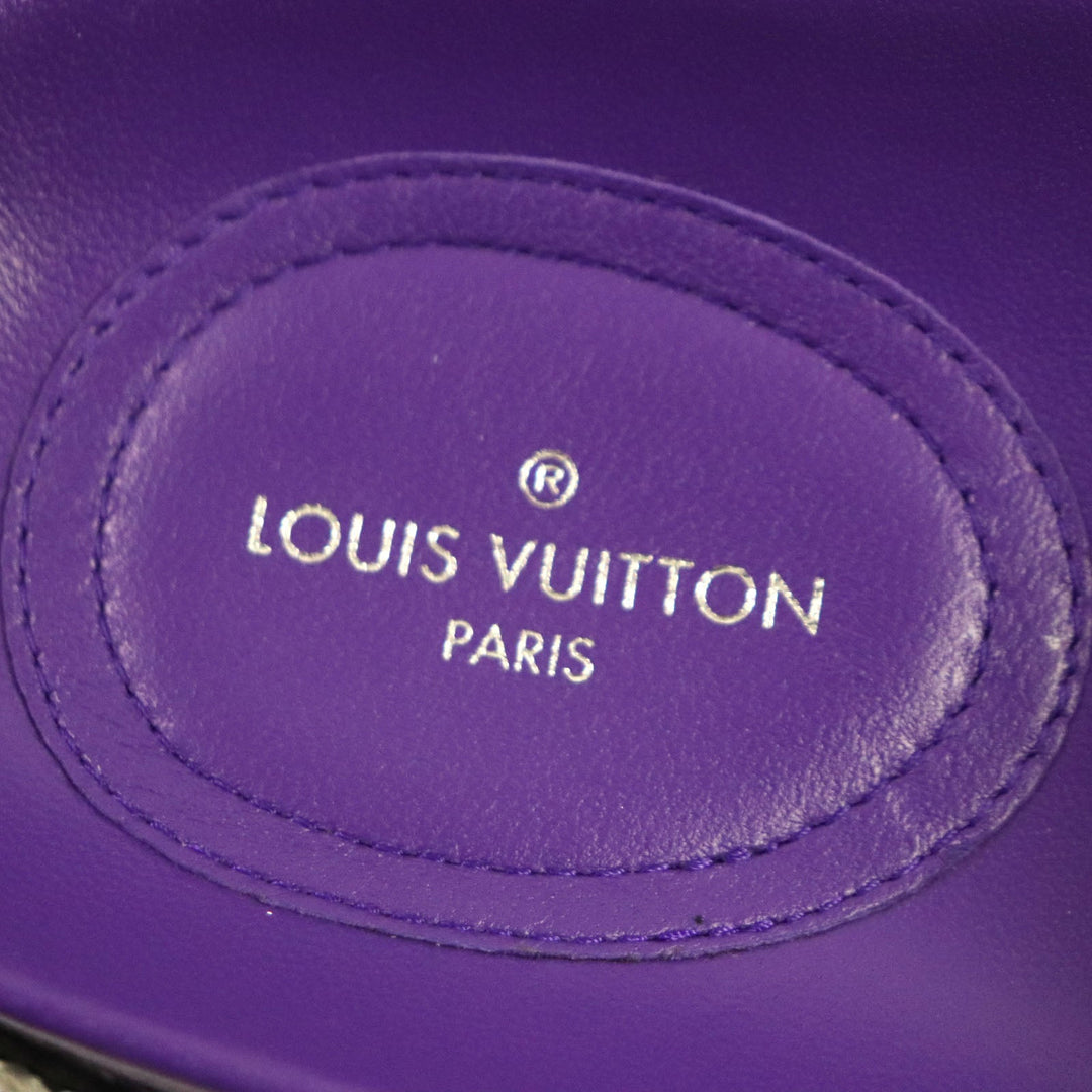LOUIS VUITTON Sandals Main: Leather purple LV Sunset Line Mules Women 38 Used Authentic
