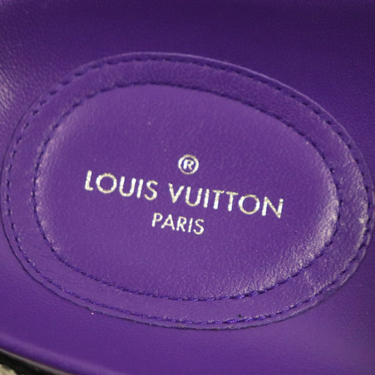 LOUIS VUITTON Sandals Main: Leather purple LV Sunset Line Mules Women 38 Used Authentic