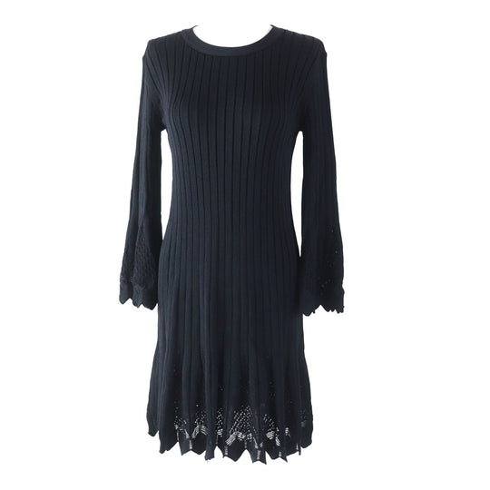 FOXEY NEW YORK COLLECTION one piece 40593 Main: 77% acetate, Main: 23% nylon Dark navy Dress Ballerina Tulip Women 40 Used Authentic