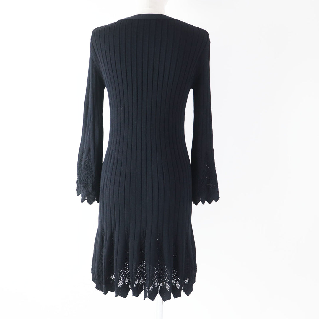 FOXEY NEW YORK COLLECTION one piece 40593 Main: 77% acetate, Main: 23% nylon Dark navy Dress Ballerina Tulip Women 40 Used Authentic