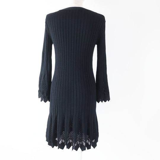 FOXEY NEW YORK COLLECTION one piece 40593 Main: 77% acetate, Main: 23% nylon Dark navy Dress Ballerina Tulip Women 40 Used Authentic