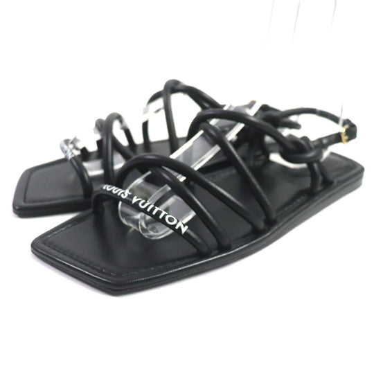 LOUIS VUITTON Sandals Main: Leather black Women 36 1/2 Used Authentic