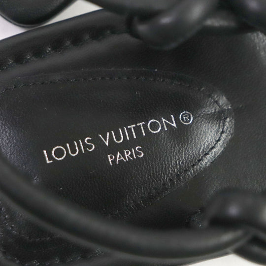 LOUIS VUITTON Sandals Main: Leather black Women 36 1/2 Used Authentic