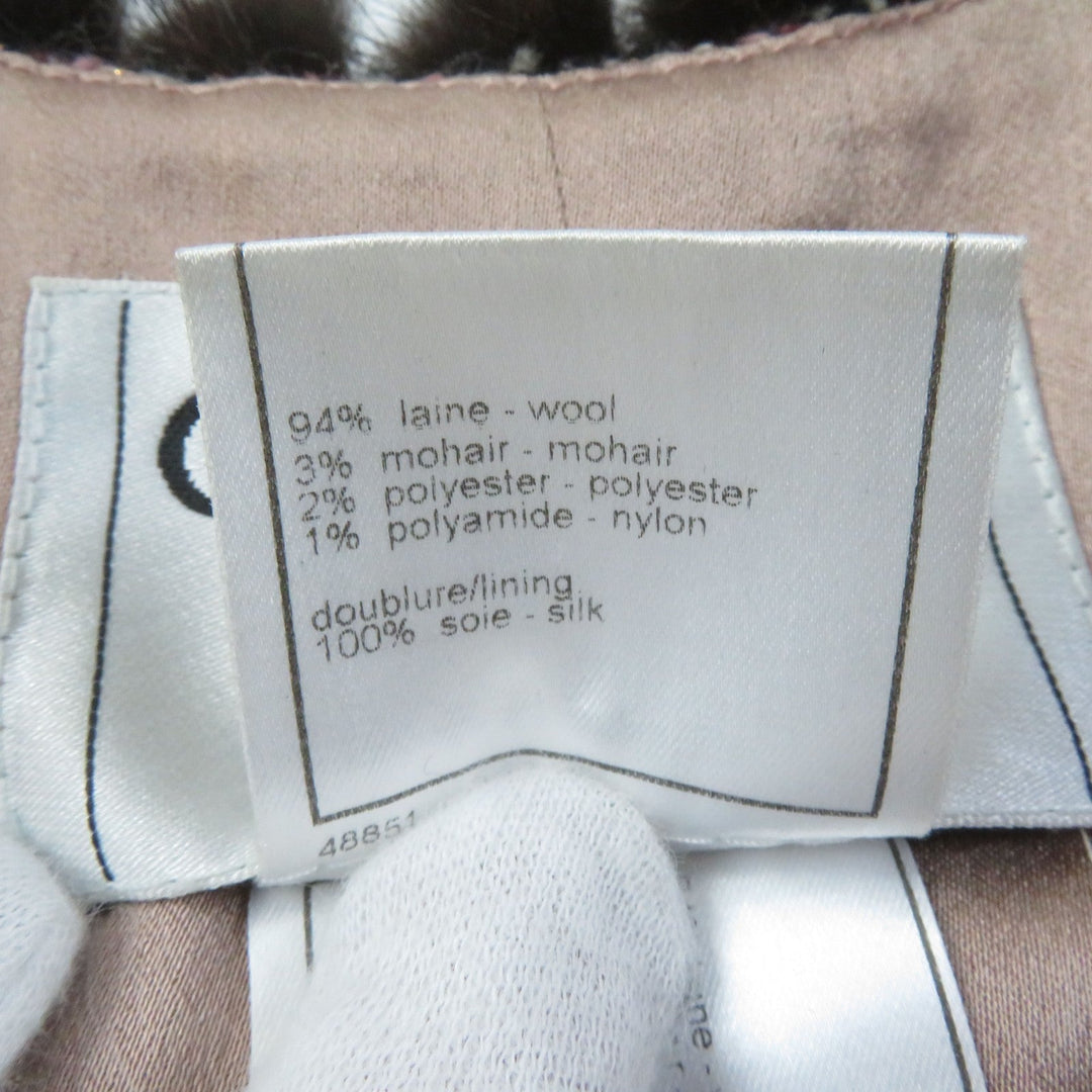CHANEL coat 03A P21803 Outer: 94% wool, Outer: 3% mohair, Outer: 2% polyester, Outer: 1% nylon, Lining: 100% silk multicolor Women 34 Used Authentic