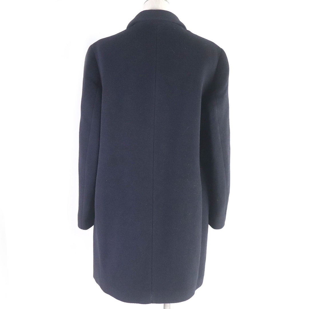 JIL SANDER Chester coat Outer: 40% wool, Outer: 30% angora, Outer: 30% camel, Lining: 100% polyester Dark navy Women 38 Used Authentic