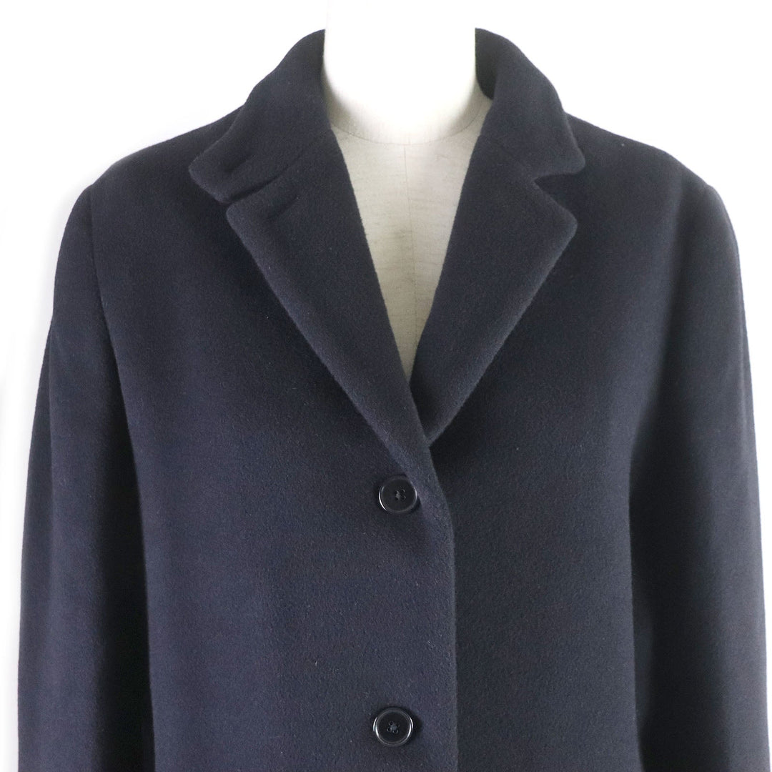 JIL SANDER Chester coat Outer: 40% wool, Outer: 30% angora, Outer: 30% camel, Lining: 100% polyester Dark navy Women 38 Used Authentic