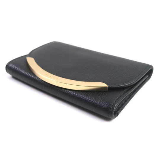 SEE BY CHLOE Tri-fold wallet CHS17WP781349001 Main: Leather black Lizzie Women Used Authentic