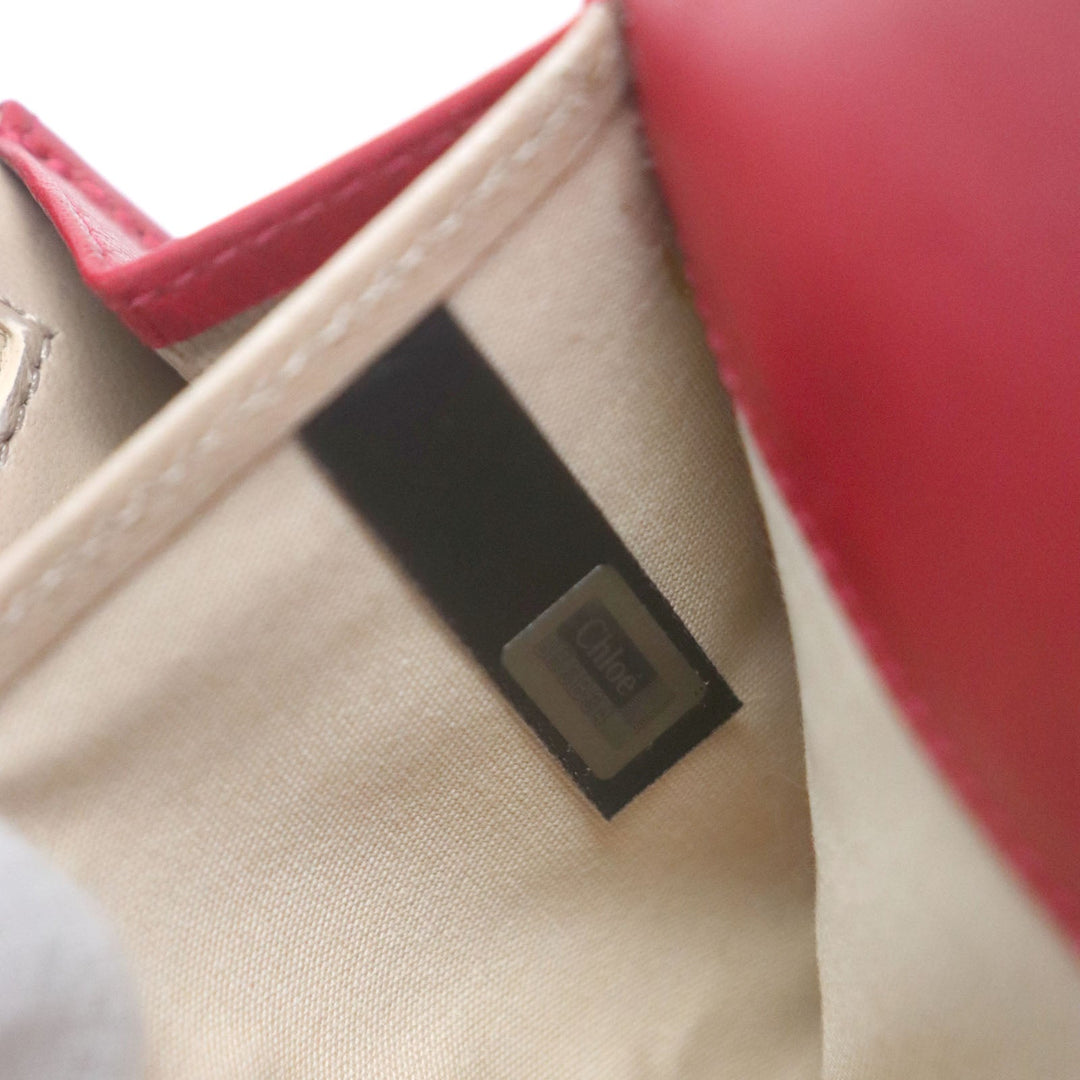 Chloe Long Wallet Purse 3P0284 leather Red GEORGIA Georgia