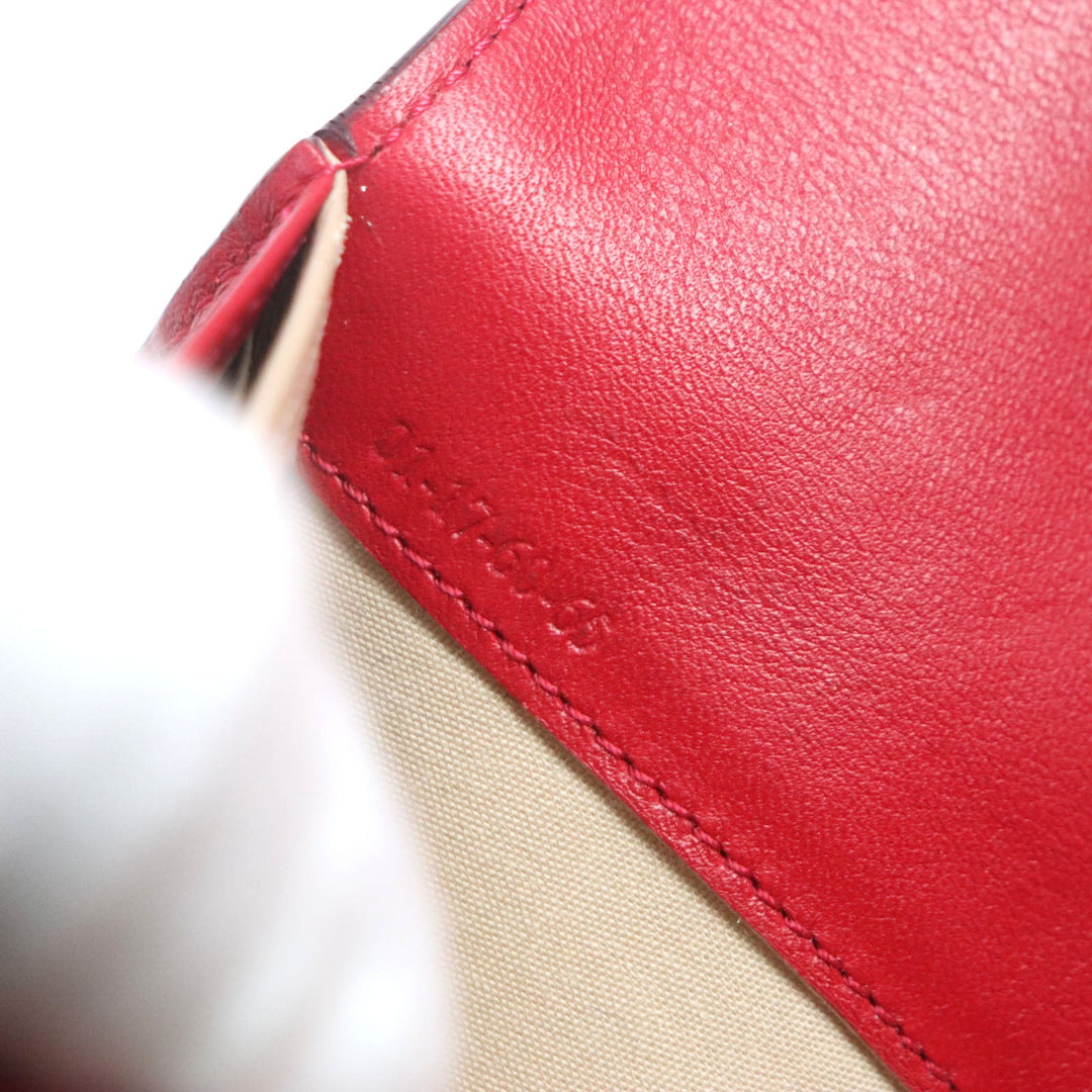 Chloe Long Wallet Purse 3P0284 leather Red GEORGIA Georgia