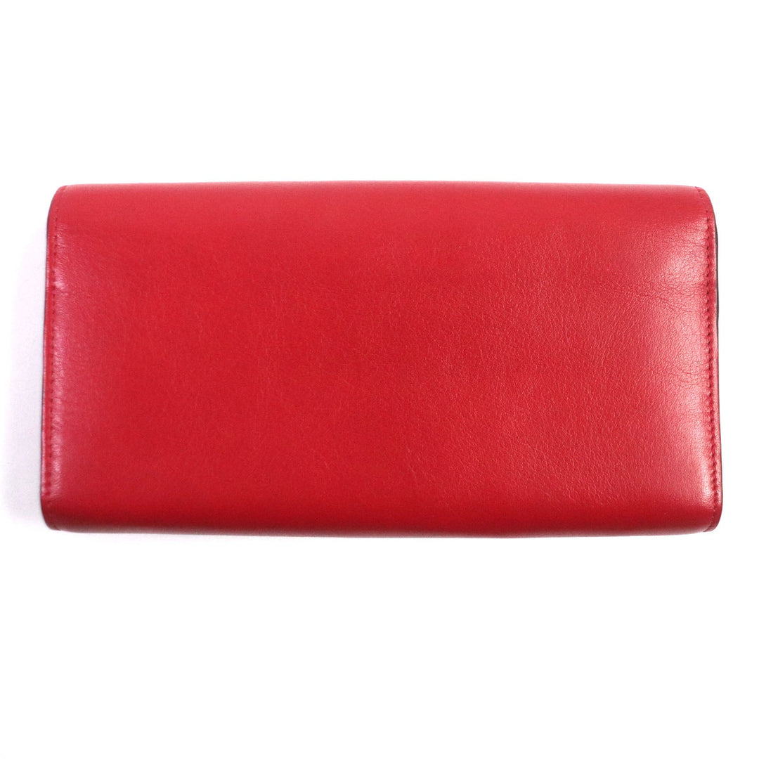Chloe Long Wallet Purse 3P0284 leather Red GEORGIA Georgia