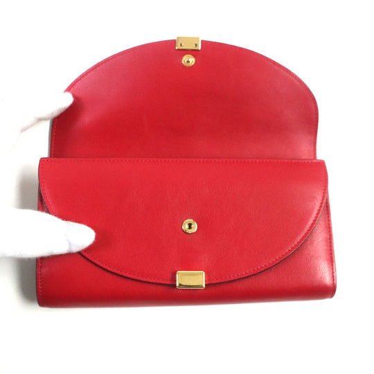 Chloe Long Wallet Purse 3P0284 leather Red GEORGIA Georgia