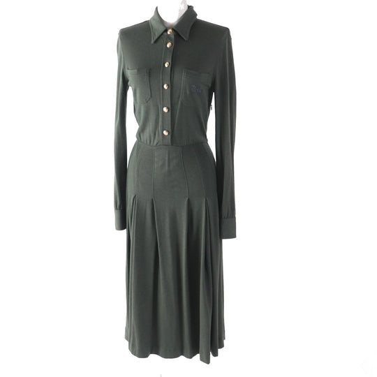 CELINE one piece 2X561453L Outer material: 70% wool, Outer material: 30% cashmere khaki Women XS Used Authentic