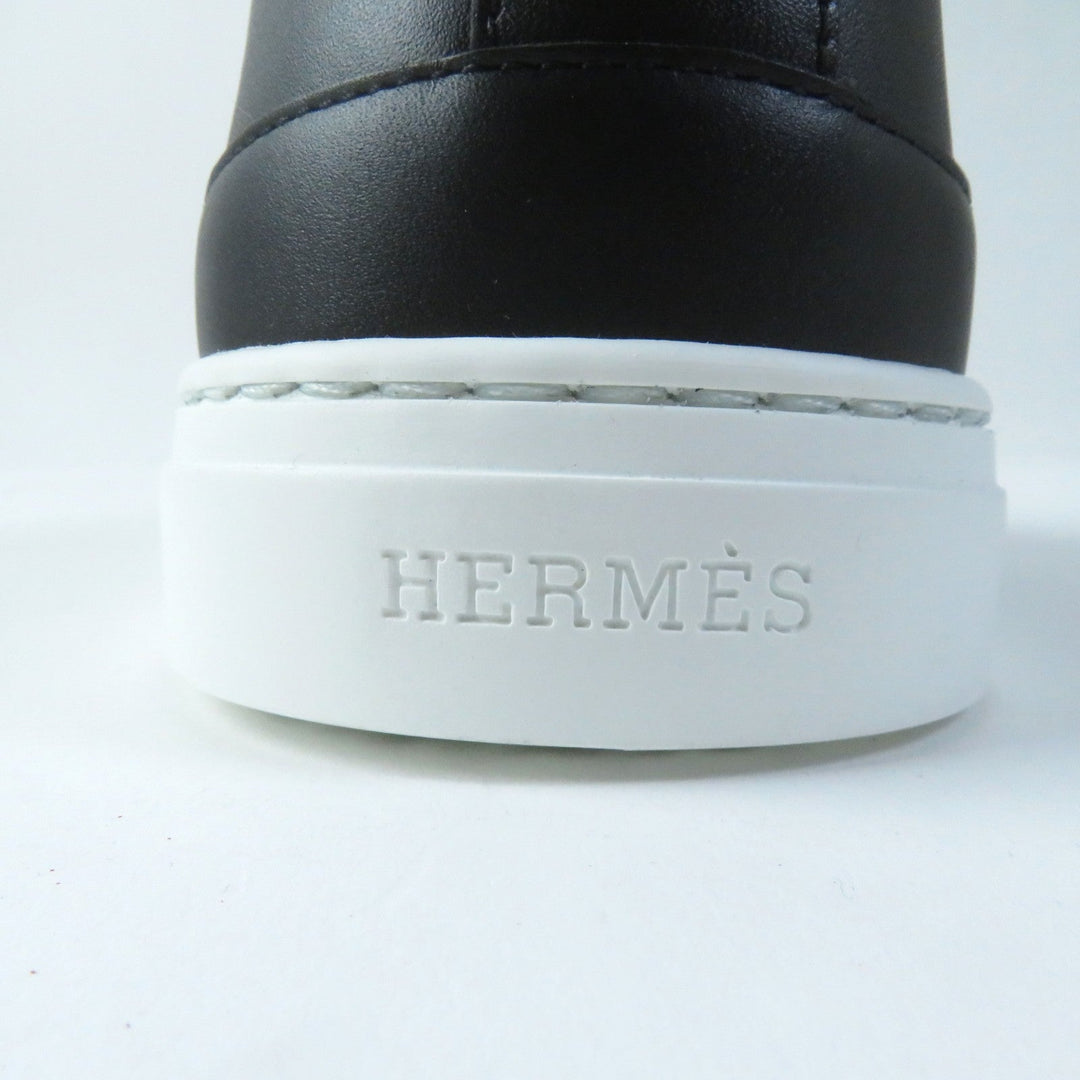 HERMES High cut sneakers 222183Z Main: Leather black Women 37.5 Used Authentic