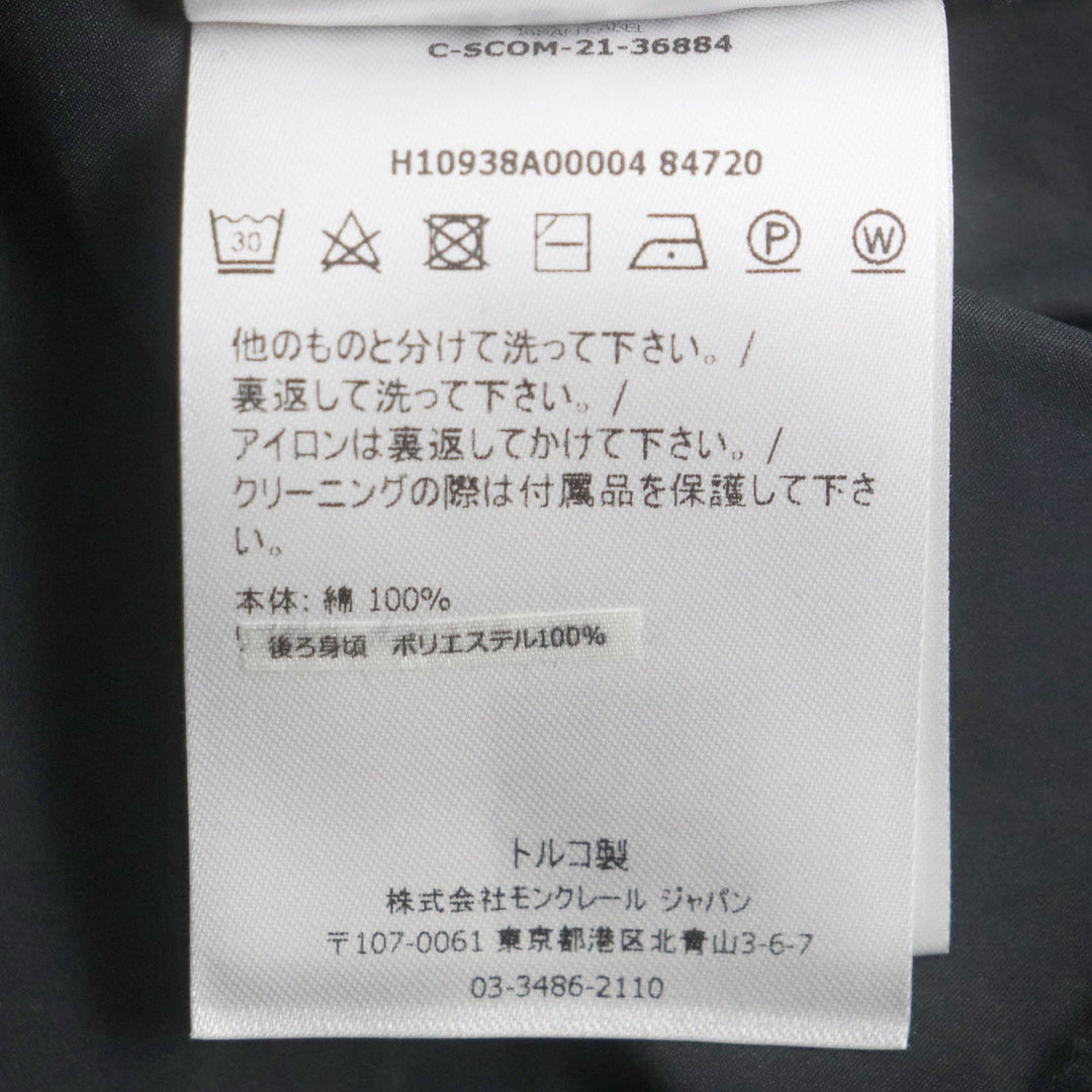 MONCLER Short sleeve polo shirt Main: 100% cotton, back body: 100% polyester black Women XS Used Authentic