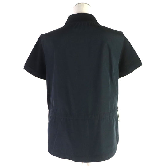 MONCLER Short sleeve polo shirt Main: 100% cotton, back body: 100% polyester black Women XS Used Authentic
