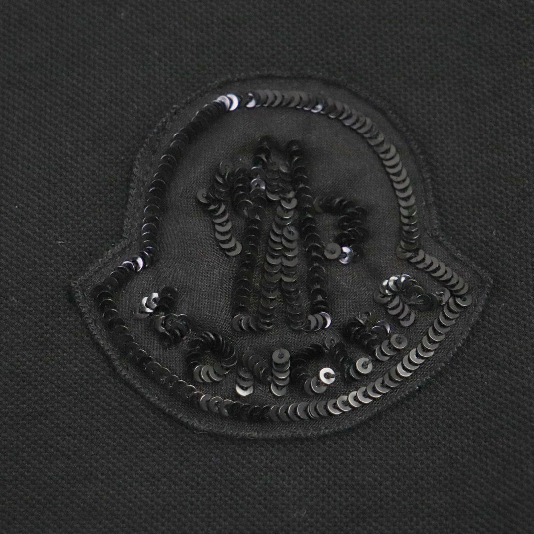 MONCLER Short sleeve polo shirt Main: 100% cotton, back body: 100% polyester black Women XS Used Authentic