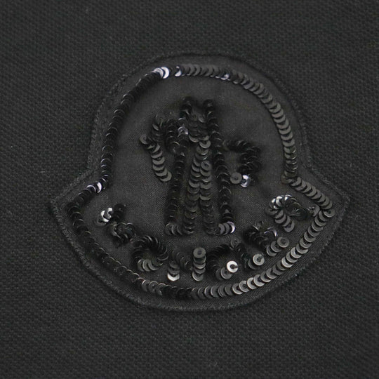 MONCLER Short sleeve polo shirt Main: 100% cotton, back body: 100% polyester black Women XS Used Authentic
