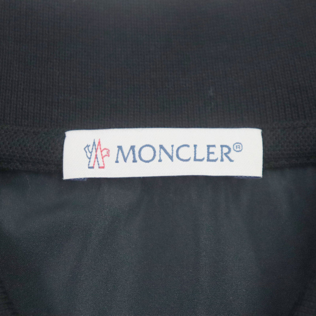 MONCLER Short sleeve polo shirt Main: 100% cotton, back body: 100% polyester black Women XS Used Authentic