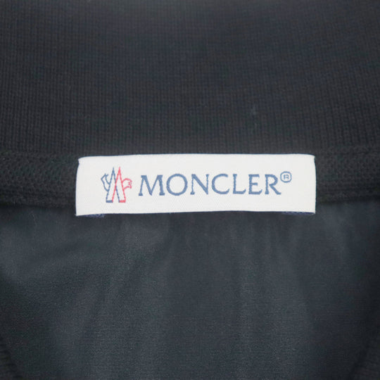 MONCLER Short sleeve polo shirt Main: 100% cotton, back body: 100% polyester black Women XS Used Authentic