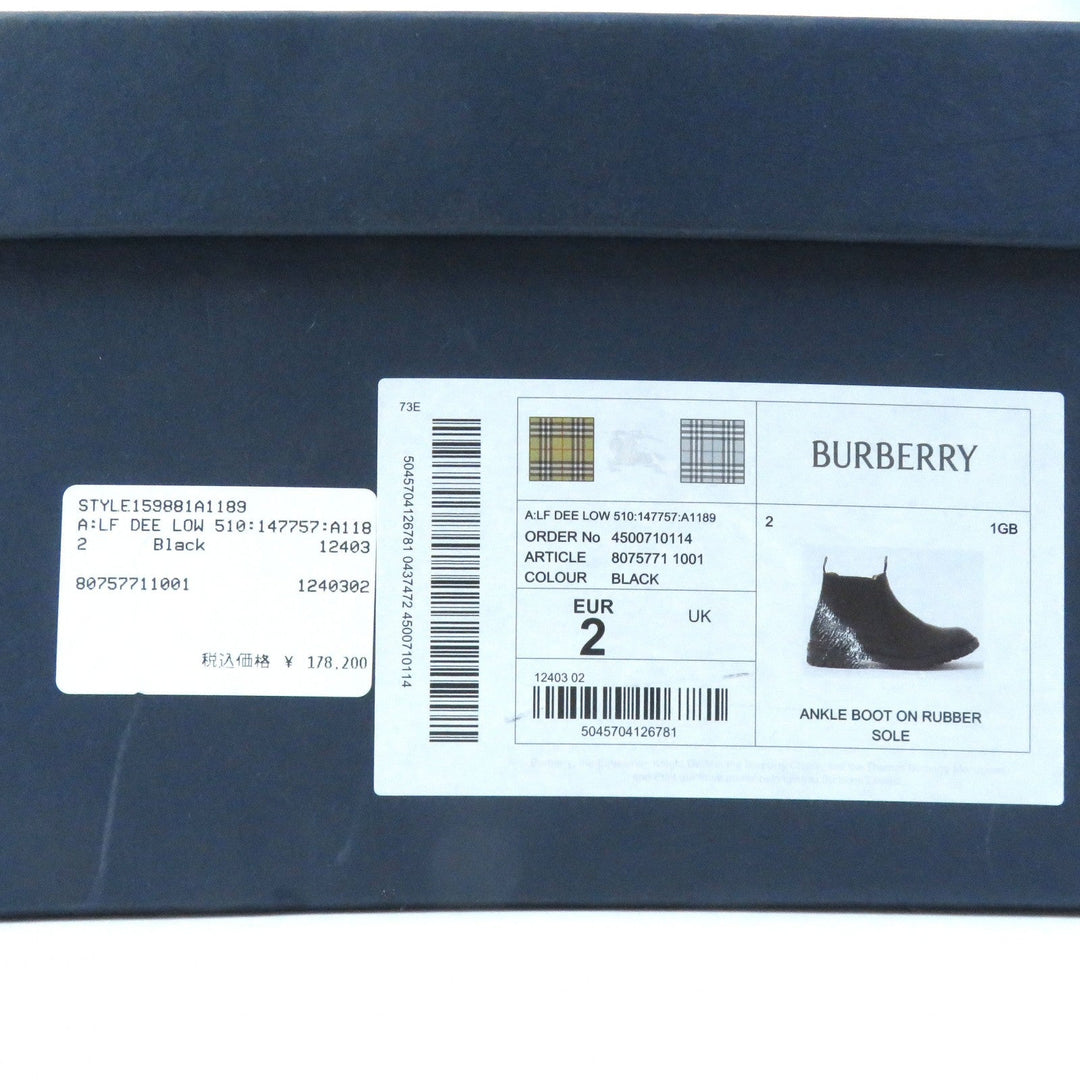 BURBERRY short boots Upper: Cowhide, Polyurethane, Cotton Sole: Rubber black DEE LOW Women 2 Used Authentic