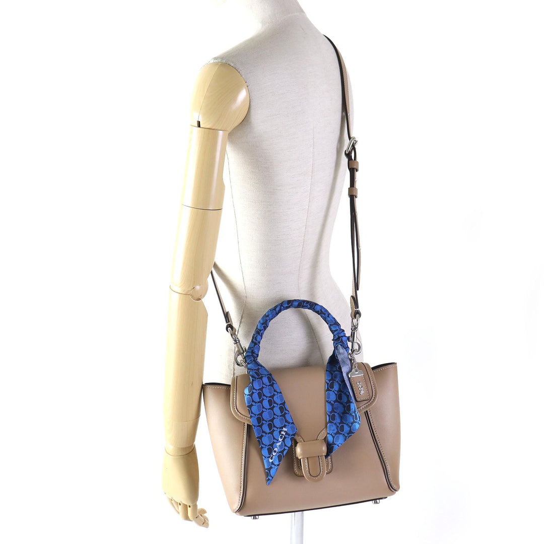 COACH Shoulder Bag 878 Main: Leather beige Courier Carryall 23 Women Used Authentic