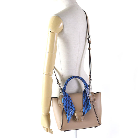 COACH Shoulder Bag 878 Main: Leather beige Courier Carryall 23 Women Used Authentic