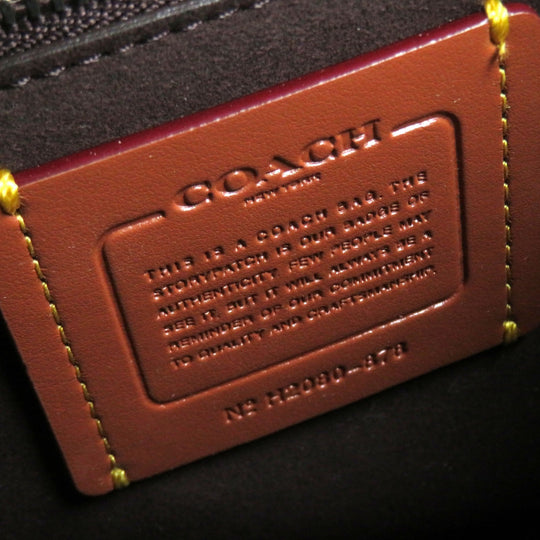 COACH Shoulder Bag 878 Main: Leather beige Courier Carryall 23 Women Used Authentic