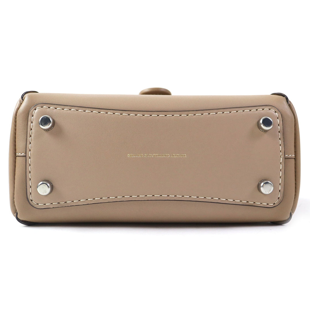 COACH Shoulder Bag 878 Main: Leather beige Courier Carryall 23 Women Used Authentic