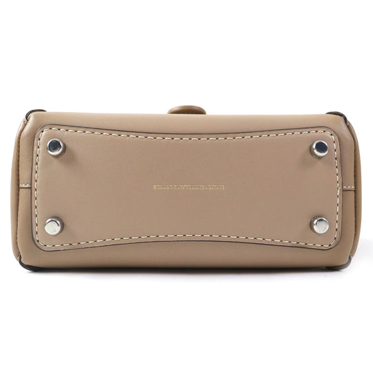 COACH Shoulder Bag 878 Main: Leather beige Courier Carryall 23 Women Used Authentic